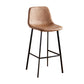 Faux Leather Armless Counter Stool Modern Style Low Back Bar Stool for Indoor Brown 1 Piece Bar Stool(30"H) Clearhalo 'Bar Furniture' 'Bar Stools' 'bar_stools' 'furn' 'furn_bar_stools' 'Furniture' 'Kitchen & Dining Furniture' 6289218