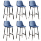 Faux Leather Armless Counter Stool Modern Style Low Back Bar Stool for Indoor Blue 6 Piece Set Counter Stool(26"H) Clearhalo 'Bar Furniture' 'Bar Stools' 'bar_stools' 'furn' 'furn_bar_stools' 'Furniture' 'Kitchen & Dining Furniture' 6289226