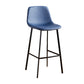 Faux Leather Armless Counter Stool Modern Style Low Back Bar Stool for Indoor Blue 1 Piece Bar Stool(30"H) Clearhalo 'Bar Furniture' 'Bar Stools' 'bar_stools' 'furn' 'furn_bar_stools' 'Furniture' 'Kitchen & Dining Furniture' 6289228