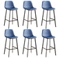 Faux Leather Armless Counter Stool Modern Style Low Back Bar Stool for Indoor Blue 6 Piece Set Bar Stool(30"H) Clearhalo 'Bar Furniture' 'Bar Stools' 'bar_stools' 'furn' 'furn_bar_stools' 'Furniture' 'Kitchen & Dining Furniture' 6289231