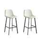 Faux Leather Armless Counter Stool Modern Style Low Back Bar Stool for Indoor Off-White 2 Piece Set Counter Stool(26"H) Clearhalo 'Bar Furniture' 'Bar Stools' 'bar_stools' 'furn' 'furn_bar_stools' 'Furniture' 'Kitchen & Dining Furniture' 6289234