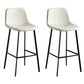 Faux Leather Armless Counter Stool Modern Style Low Back Bar Stool for Indoor Off-White 2 Piece Set Bar Stool(30"H) Clearhalo 'Bar Furniture' 'Bar Stools' 'bar_stools' 'furn' 'furn_bar_stools' 'Furniture' 'Kitchen & Dining Furniture' 6289239