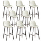 Faux Leather Armless Counter Stool Modern Style Low Back Bar Stool for Indoor Off-White 8 Piece Set Bar Stool(30"H) Clearhalo 'Bar Furniture' 'Bar Stools' 'bar_stools' 'furn' 'furn_bar_stools' 'Furniture' 'Kitchen & Dining Furniture' 6289242