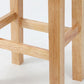 Square Backless Solid Wood Bar Chair Industrial Wooden Chair with 4 Legs
