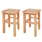 Square Backless Solid Wood Bar Chair Industrial Wooden Chair with 4 Legs