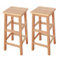 Square Backless Solid Wood Bar Chair Industrial Wooden Chair with 4 Legs