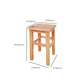 Square Backless Solid Wood Bar Chair Industrial Wooden Chair with 4 Legs