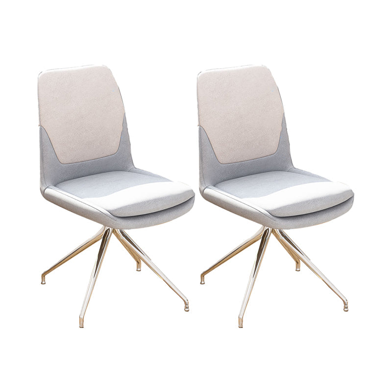 Armless Office Desk Chair Modern Mid Back Upholstered Task Chair