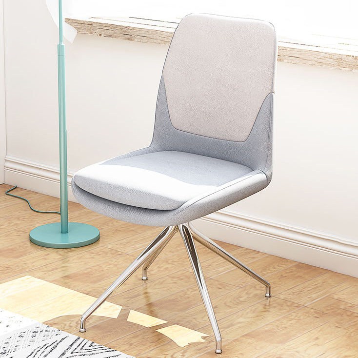 Armless Office Desk Chair Modern Mid Back Upholstered Task Chair