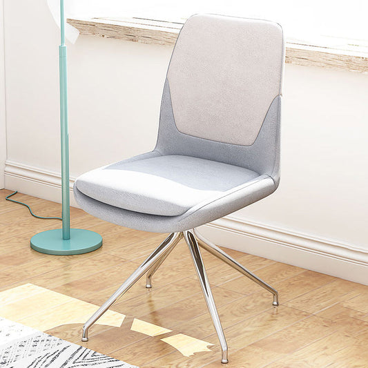 Armless Office Desk Chair Modern Mid Back Upholstered Task Chair 1 Piece
