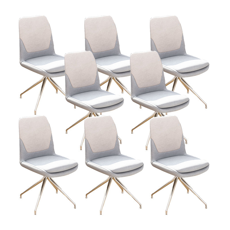 Armless Office Desk Chair Modern Mid Back Upholstered Task Chair