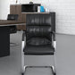 Contemporary Desk Chair Black Leather No Wheels Office Chair Clearhalo 'furn' 'furn_office_chair' 'Furniture' 'Office Chairs' 'Office Furniture' 'office_chair' 6289310