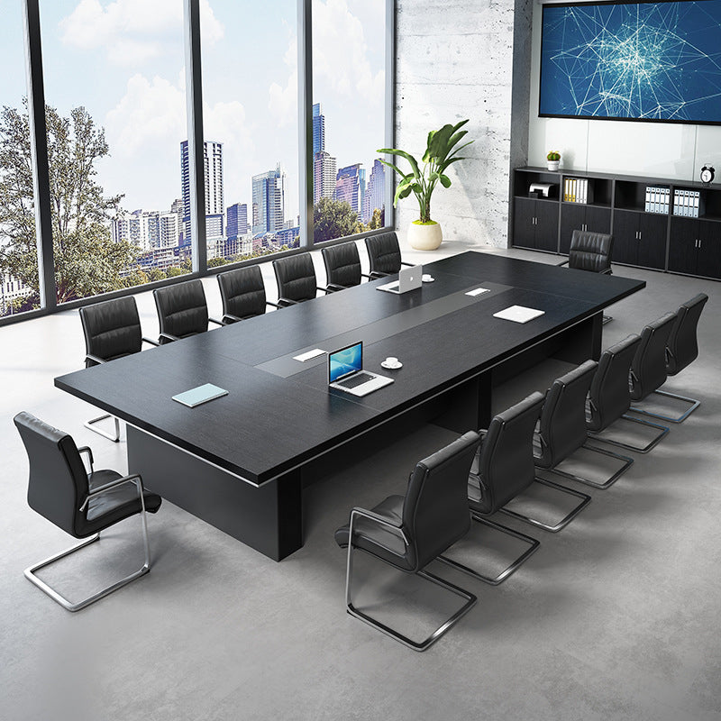 Contemporary Desk Chair Black Leather No Wheels Office Chair Clearhalo 'furn' 'furn_office_chair' 'Furniture' 'Office Chairs' 'Office Furniture' 'office_chair' 6289312