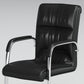 Contemporary Desk Chair Black Leather No Wheels Office Chair Clearhalo 'furn' 'furn_office_chair' 'Furniture' 'Office Chairs' 'Office Furniture' 'office_chair' 6289318