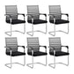 Mid Back Home Office Chair No Wheels Breathable Air Grid Conference Chair