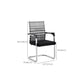 Mid Back Home Office Chair No Wheels Breathable Air Grid Conference Chair