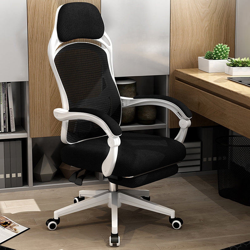 25"W Contemporary Desk Chair Black Breathable AirGrid Office Chair 1 Piece Clearhalo 'furn' 'furn_office_chair' 'Furniture' 'Office Chairs' 'Office Furniture' 'office_chair' 6289339