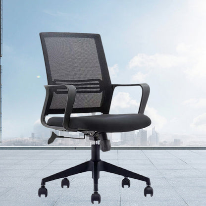 Modern Desk Chair Mesh Ergonomic Computer Chair Mid-Back Chair with Wheels 1 Piece Clearhalo 'furn' 'furn_office_chair' 'Furniture' 'Office Chairs' 'Office Furniture' 'office_chair' 6289363
