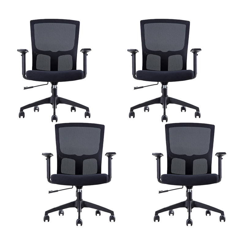 23" silla de oficina respirable moderna de AirGrid del negro de la silla de escritorio ancha