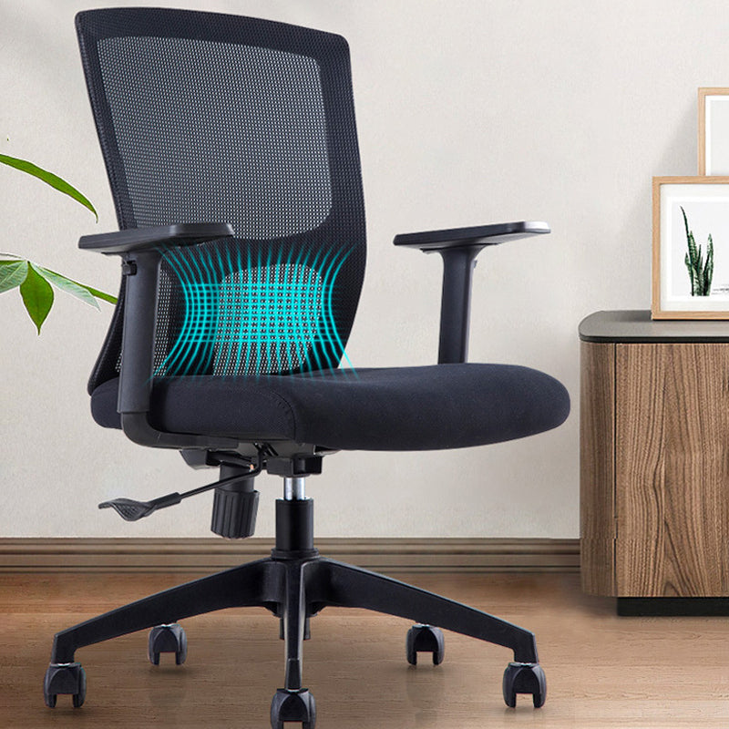 23" silla de oficina respirable moderna de AirGrid del negro de la silla de escritorio ancha