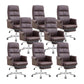Swivel Contemporary Managers Chair Arms Included Leather Executive Chair Brown 8 Piece Set Clearhalo 'furn' 'furn_office_chair' 'Furniture' 'Office Chairs' 'Office Furniture' 'office_chair' 6289426
