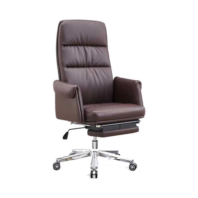 Swivel Contemporary Managers Chair Arms Included Leather Executive Chair Clearhalo 'furn' 'furn_office_chair' 'Furniture' 'Office Chairs' 'Office Furniture' 'office_chair' 6289427