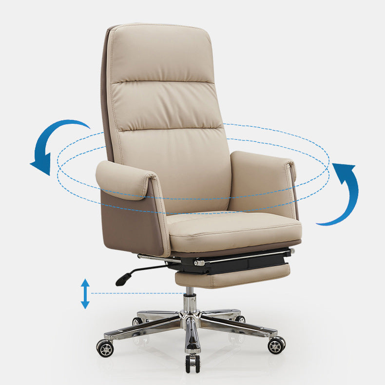 Swivel Contemporary Managers Chair Arms Included Leather Executive Chair Clearhalo 'furn' 'furn_office_chair' 'Furniture' 'Office Chairs' 'Office Furniture' 'office_chair' 6289436