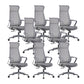 Modern High Back Swivel Office Chair Ergonomic Mesh Task Chair Gray 8 Piece Set Clearhalo 'furn' 'furn_office_chair' 'Furniture' 'Office Chairs' 'Office Furniture' 'office_chair' 6289446