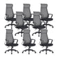 Modern High Back Swivel Office Chair Ergonomic Mesh Task Chair Black 8 Piece Set Clearhalo 'furn' 'furn_office_chair' 'Furniture' 'Office Chairs' 'Office Furniture' 'office_chair' 6289454