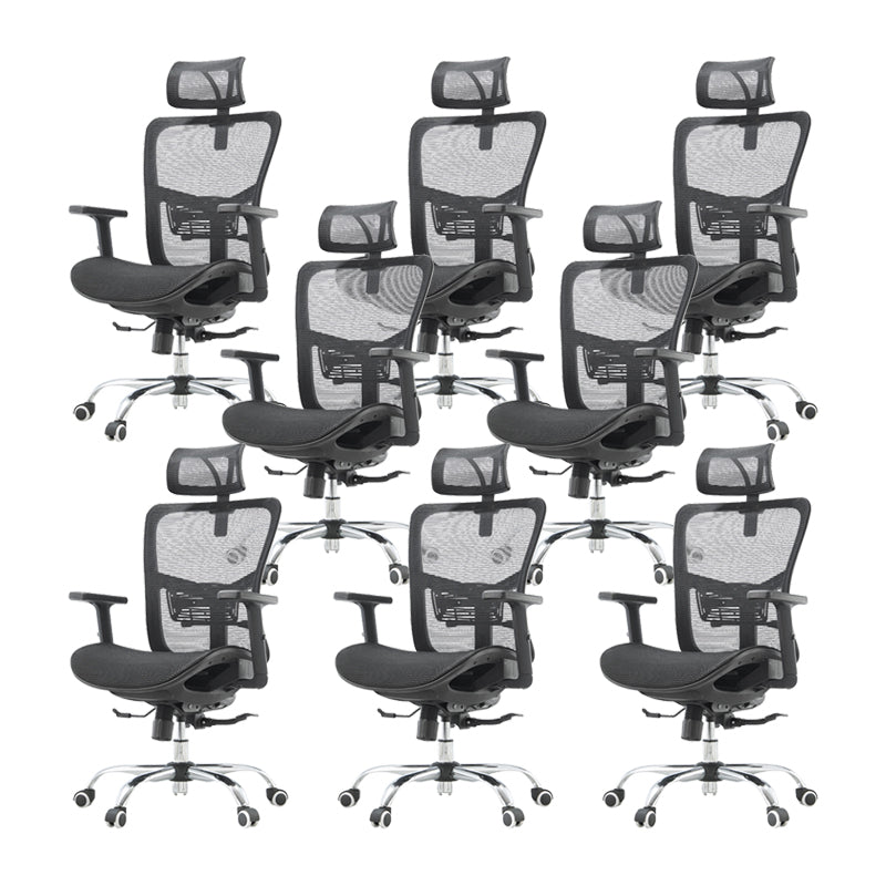 Silla de escritorio moderna Silla de computadora de malla Silla de conferencia con respaldo alto con ruedas