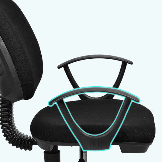 Hedendaagse Swivel Chair MicroFiber Black Task Bureau Chair