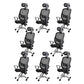 Modern Adjustable Seat Height Office Chair Fixed Arms Swivel Chair