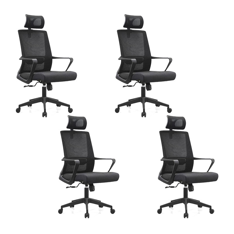 Silla de oficina giratoria de malla con asiento transpirable AirGrid y silla de escritorio trasera