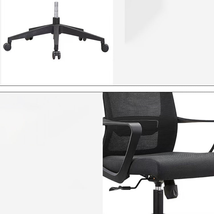 Silla de oficina giratoria de malla con asiento transpirable AirGrid y silla de escritorio trasera