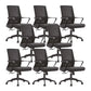 Silla de oficina giratoria de malla con asiento transpirable AirGrid y silla de escritorio trasera