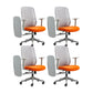 25" Wide Contemporary Desk Chair Breathable AirGrid Office Chair Orange 4 Piece Set Clearhalo 'furn' 'furn_office_chair' 'Furniture' 'Office Chairs' 'Office Furniture' 'office_chair' 6289571