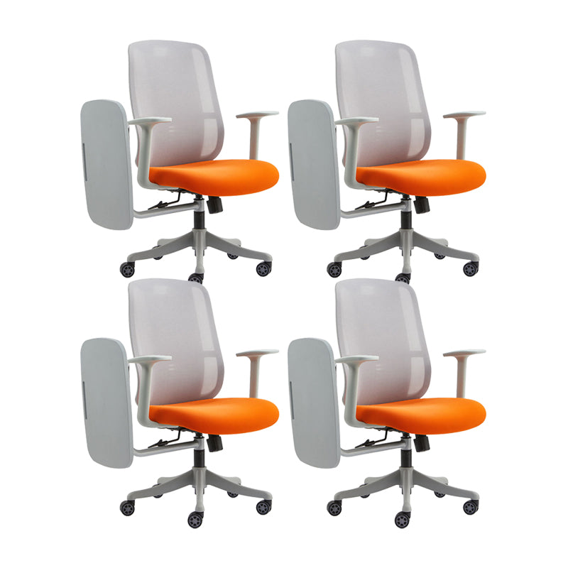 25" Wide Contemporary Desk Chair Breathable AirGrid Office Chair Orange 4 Piece Set Clearhalo 'furn' 'furn_office_chair' 'Furniture' 'Office Chairs' 'Office Furniture' 'office_chair' 6289571