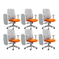 25" Wide Contemporary Desk Chair Breathable AirGrid Office Chair Orange 6 Piece Set Clearhalo 'furn' 'furn_office_chair' 'Furniture' 'Office Chairs' 'Office Furniture' 'office_chair' 6289573