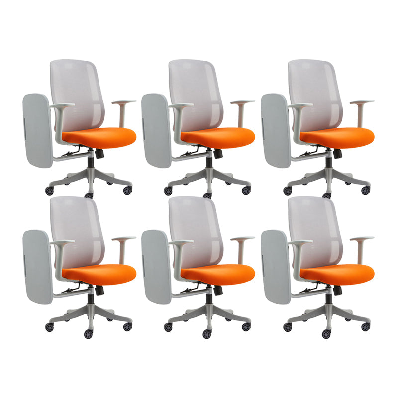 25" Wide Contemporary Desk Chair Breathable AirGrid Office Chair Orange 6 Piece Set Clearhalo 'furn' 'furn_office_chair' 'Furniture' 'Office Chairs' 'Office Furniture' 'office_chair' 6289573