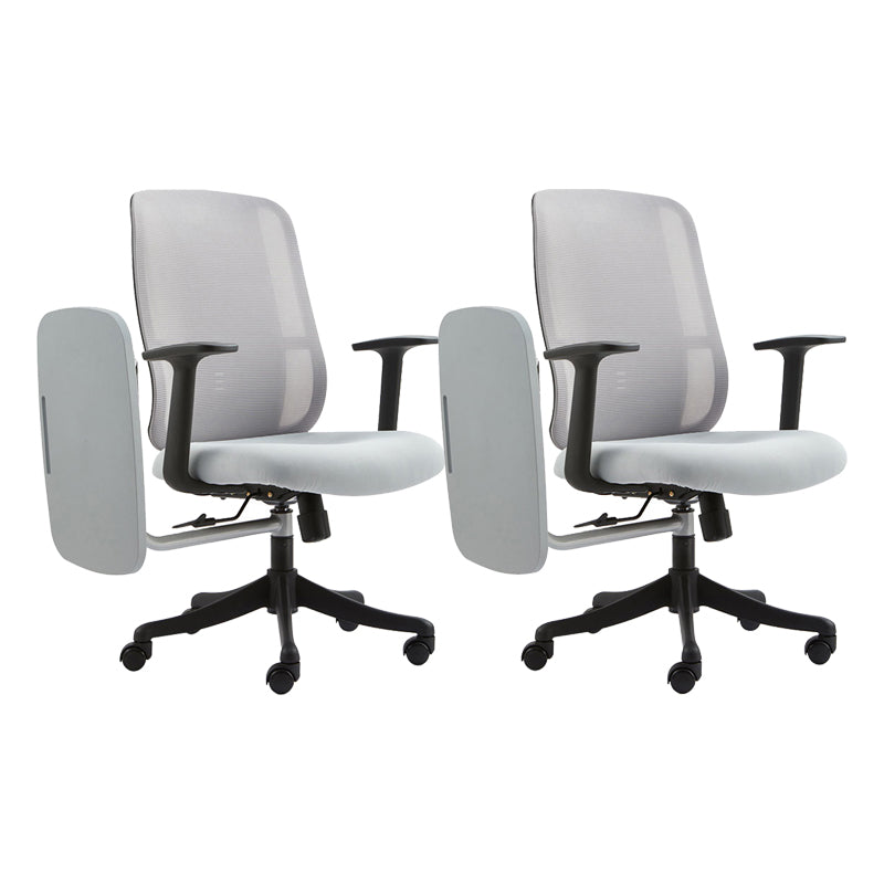 25" Wide Contemporary Desk Chair Breathable AirGrid Office Chair Gray 2 Piece Set Clearhalo 'furn' 'furn_office_chair' 'Furniture' 'Office Chairs' 'Office Furniture' 'office_chair' 6289577