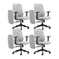 25" Wide Contemporary Desk Chair Breathable AirGrid Office Chair Gray 4 Piece Set Clearhalo 'furn' 'furn_office_chair' 'Furniture' 'Office Chairs' 'Office Furniture' 'office_chair' 6289578