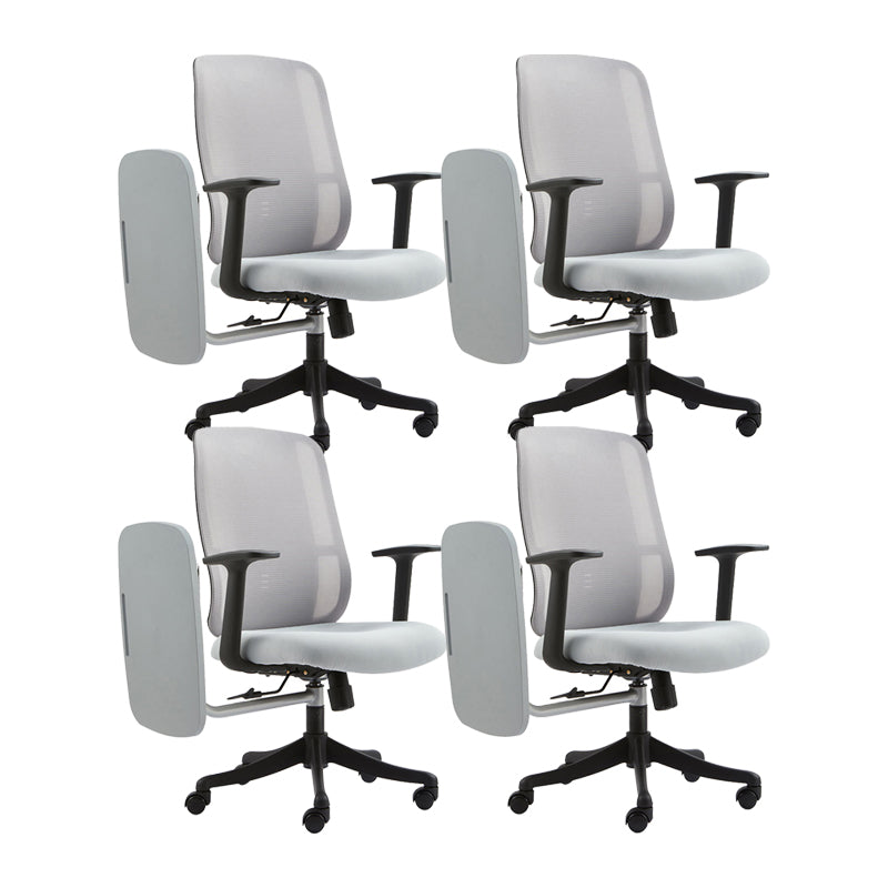 25" Wide Contemporary Desk Chair Breathable AirGrid Office Chair Gray 4 Piece Set Clearhalo 'furn' 'furn_office_chair' 'Furniture' 'Office Chairs' 'Office Furniture' 'office_chair' 6289578