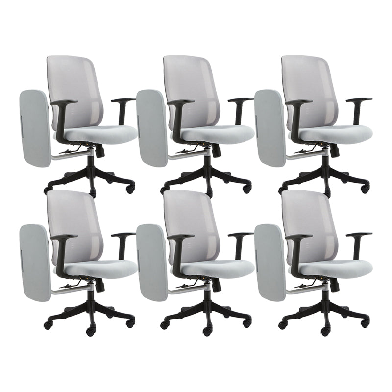 25" Wide Contemporary Desk Chair Breathable AirGrid Office Chair Gray 6 Piece Set Clearhalo 'furn' 'furn_office_chair' 'Furniture' 'Office Chairs' 'Office Furniture' 'office_chair' 6289580