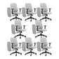 25" Wide Contemporary Desk Chair Breathable AirGrid Office Chair Gray 8 Piece Set Clearhalo 'furn' 'furn_office_chair' 'Furniture' 'Office Chairs' 'Office Furniture' 'office_chair' 6289582