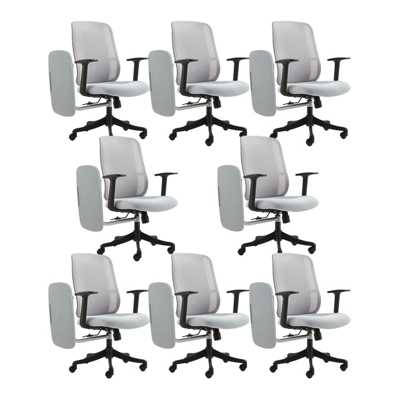 25" Wide Contemporary Desk Chair Breathable AirGrid Office Chair Gray 8 Piece Set Clearhalo 'furn' 'furn_office_chair' 'Furniture' 'Office Chairs' 'Office Furniture' 'office_chair' 6289582