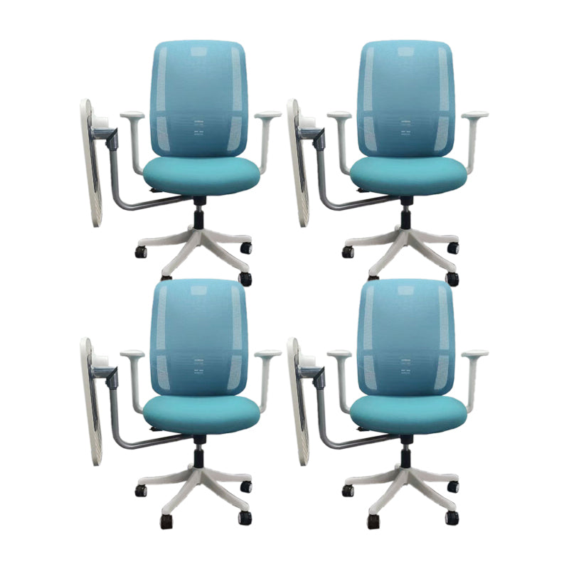 25" Wide Contemporary Desk Chair Breathable AirGrid Office Chair Blue 4 Piece Set Clearhalo 'furn' 'furn_office_chair' 'Furniture' 'Office Chairs' 'Office Furniture' 'office_chair' 6289586