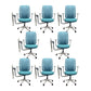 25" Wide Contemporary Desk Chair Breathable AirGrid Office Chair Blue 8 Piece Set Clearhalo 'furn' 'furn_office_chair' 'Furniture' 'Office Chairs' 'Office Furniture' 'office_chair' 6289588
