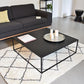 Mid-Century Modern Iron Coffee Table Black Finish Square Cocktail Table Clearhalo 'Coffee & Accent Tables' 'Coffee Tables' 'coffee_tables' 'furn' 'furn_coffee_tables' 'Furniture' 'Living Room Furniture' 6289609