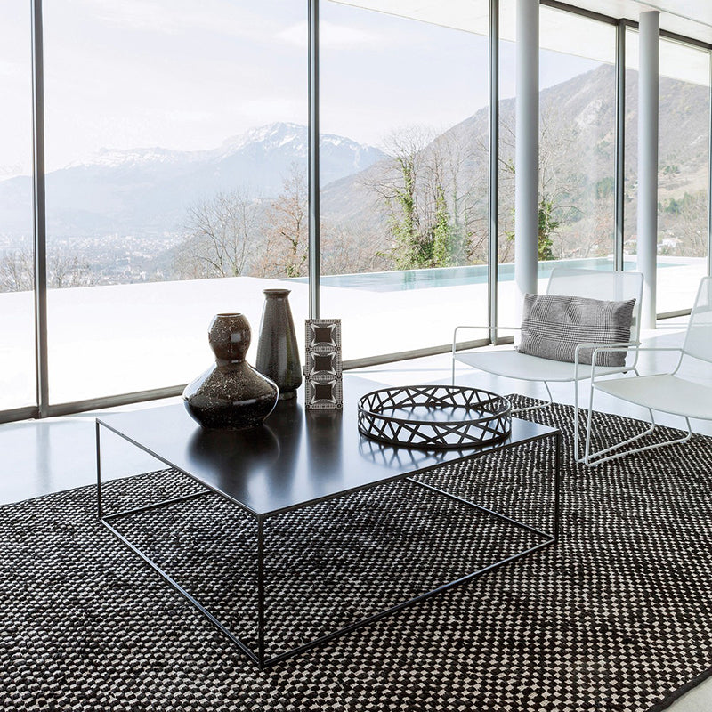 Mid-Century Modern Iron Coffee Table Black Finish Square Cocktail Table Clearhalo 'Coffee & Accent Tables' 'Coffee Tables' 'coffee_tables' 'furn' 'furn_coffee_tables' 'Furniture' 'Living Room Furniture' 6289610