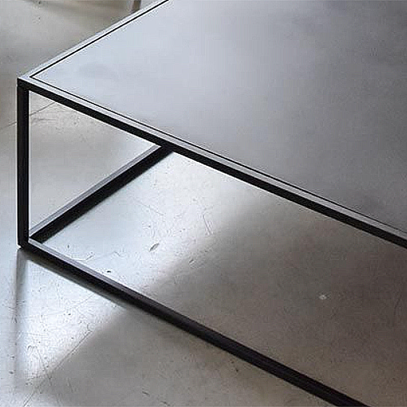 Mid-Century Modern Iron Coffee Table Black Finish Square Cocktail Table Clearhalo 'Coffee & Accent Tables' 'Coffee Tables' 'coffee_tables' 'furn' 'furn_coffee_tables' 'Furniture' 'Living Room Furniture' 6289616